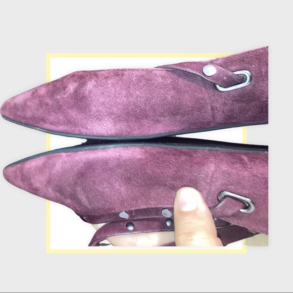 Rebecca Minkoff Maroon Faye Suede Ballet Flats - Picture 11 of 12